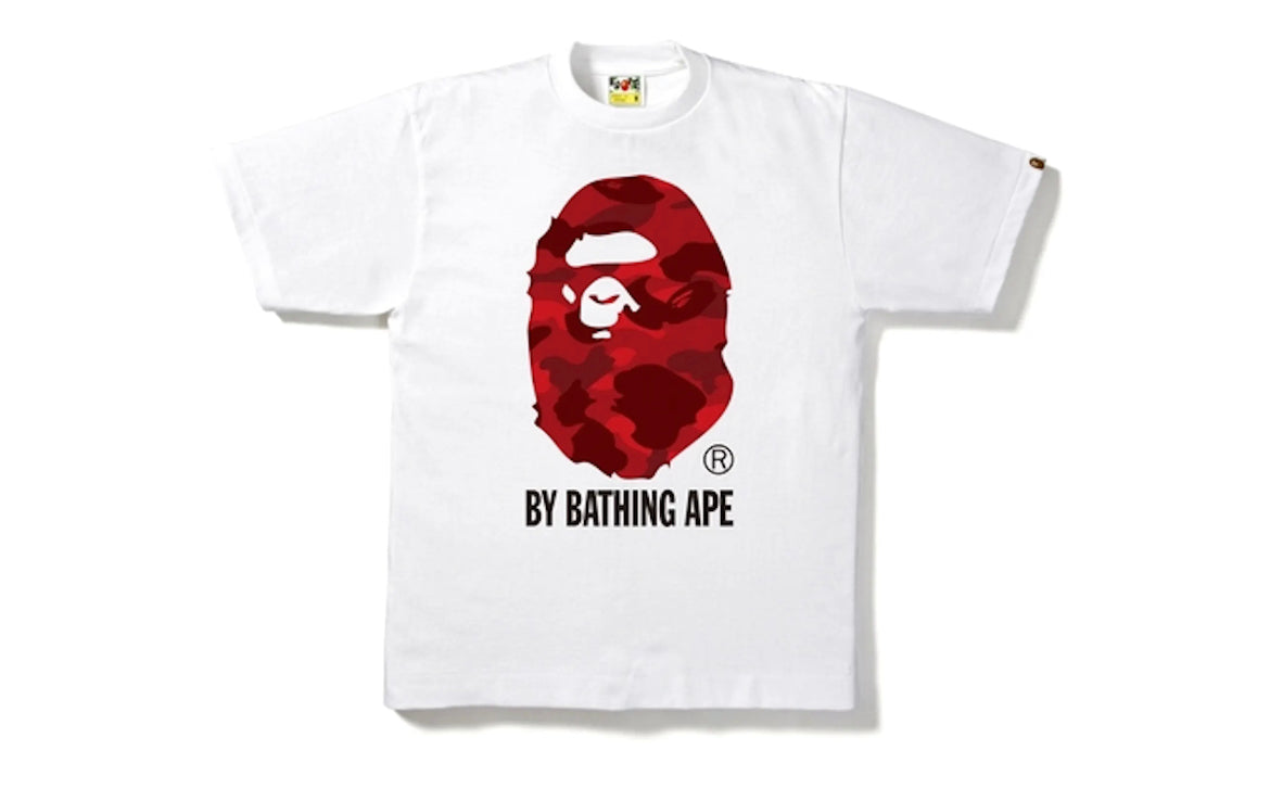 Bape Red Camo By Bathing White Tee