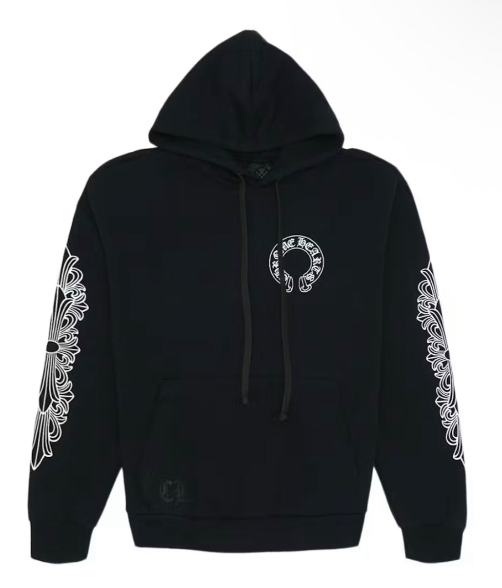 Chrome Hearts Horse Shoe Floral Hoodie