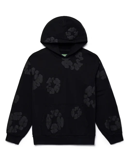 Denim Tears Cotton Wreath Monochrome Hoodie Black
