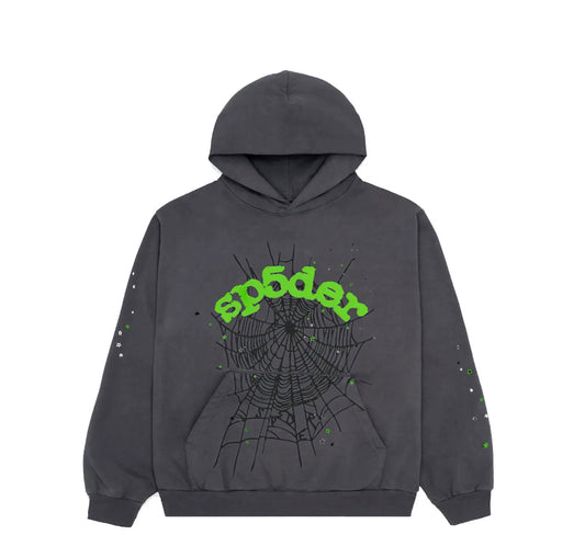 Sp5der Slate Grey Hoodie